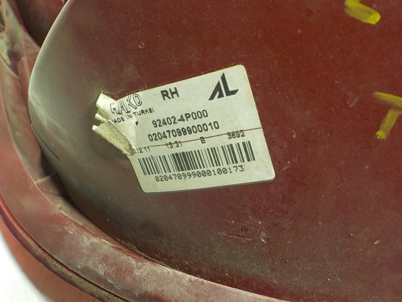 Recambio de piloto trasero derecho para hyundai i20 1.2 cat referencia OEM IAM 924024P000 924024P000 