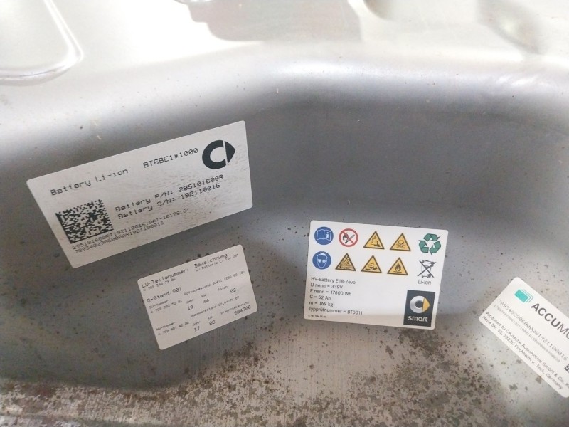 Recambio de bateria para smart forfour ev eq 17.6 kwh referencia OEM IAM A7893403722 295101600R 