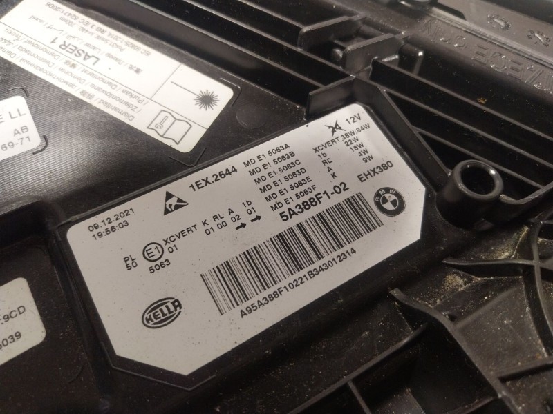 Recambio de faro izquierdo para bmw 5 (g30, f90) 540 i xdrive referencia OEM IAM 63119479267 5A388F102 