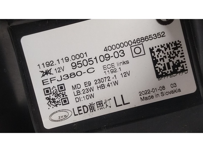 Recambio de faro izquierdo para bmw 4 gran coupe (g26) 420 d mild-hybrid referencia OEM IAM 63118084885 950510903 