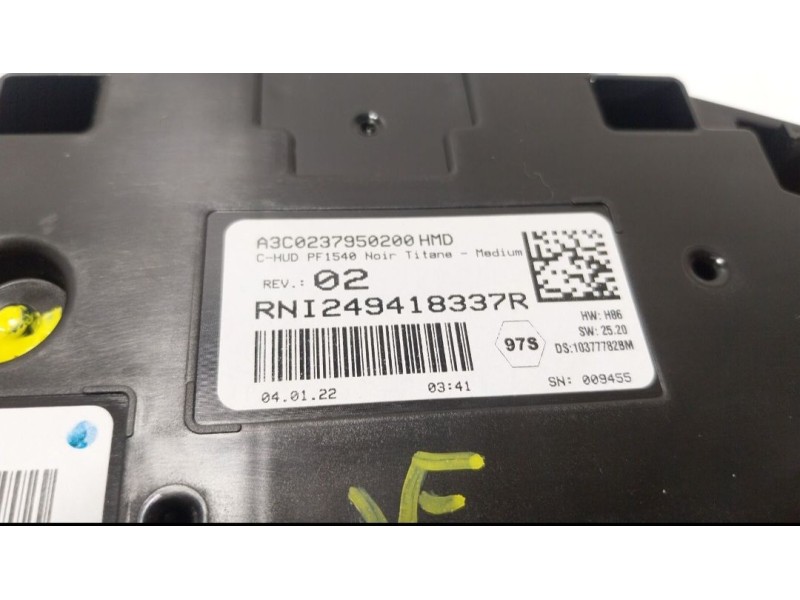 Recambio de cuadro instrumentos para renault talisman grandtour (kp_) 2.0 blue dci 200 (kpal) referencia OEM IAM  249418337R 