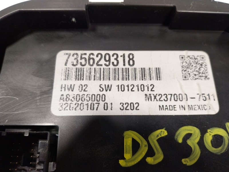 Recambio de mando climatizador para fiat 500 (312_) 1.0 mild hybrid (312.ayd1b) referencia OEM IAM  735629318 