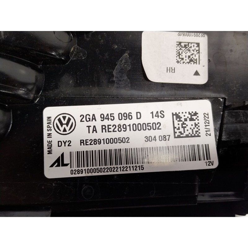 Recambio de piloto trasero derecho para volkswagen t-roc (a11, d11) 2.0 tdi scr referencia OEM IAM  2GA945096D 