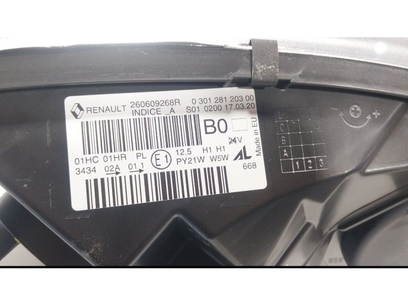 Recambio de faro izquierdo para renault captur i (j5_, h5_) 1.2 tce 120 referencia OEM IAM 260609268R 260609268R 
