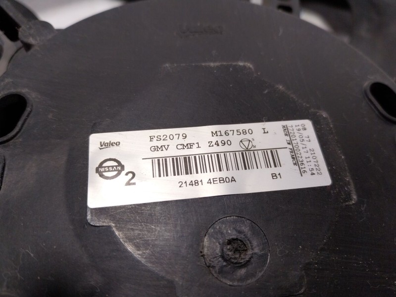 Recambio de electroventilador para nissan qashqai ii (j11, j11_) 1.5 dci referencia OEM IAM 214814EB0A FS2079M167580 