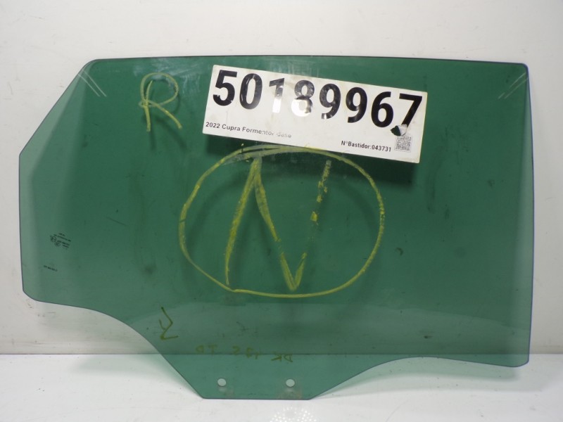 Recambio de cristal puerta trasero derecho para cupra formentor 1.5 tsi referencia OEM IAM 5FF845026D  