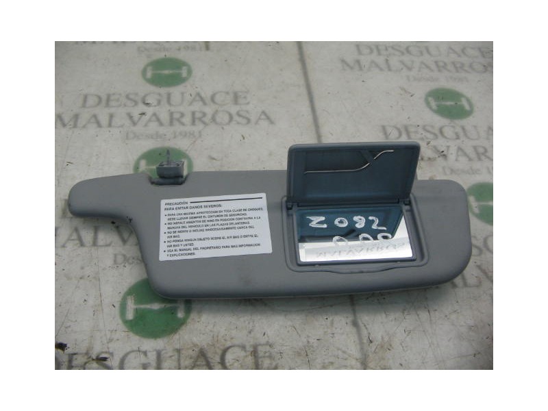 Recambio de parasol derecho para hyundai accent (lc) crdi gl referencia OEM IAM 8522025220YL  