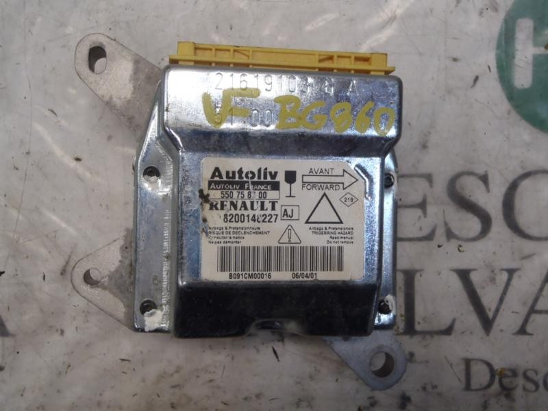 Recambio de centralita airbag para renault laguna ii grandtour (kg0) expression referencia OEM IAM 8200142184 8200148227 