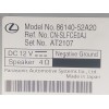 Recambio de sistema audio / radio cd para lexus lbx hybrid 1.5 vvti hybrid (mayh10l) referencia OEM IAM 8614052A20 8614052A20 