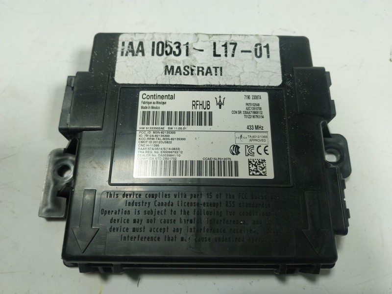 Recambio de modulo electronico para maserati levante 3.0 v6 twinturbo cat referencia OEM IAM  719023087 