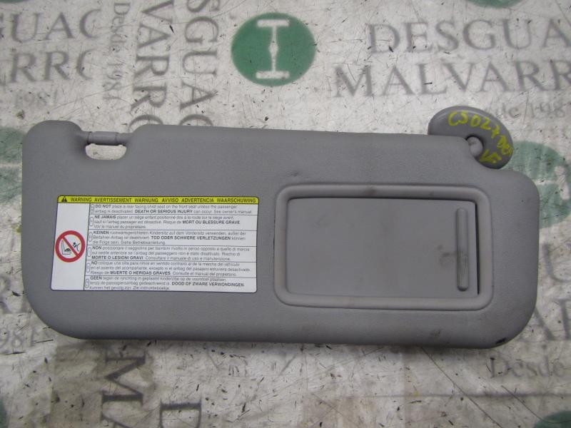 Recambio de parasol derecho para toyota yaris (ksp9/scp9/nlp9) sol referencia OEM IAM 743100D270B0  