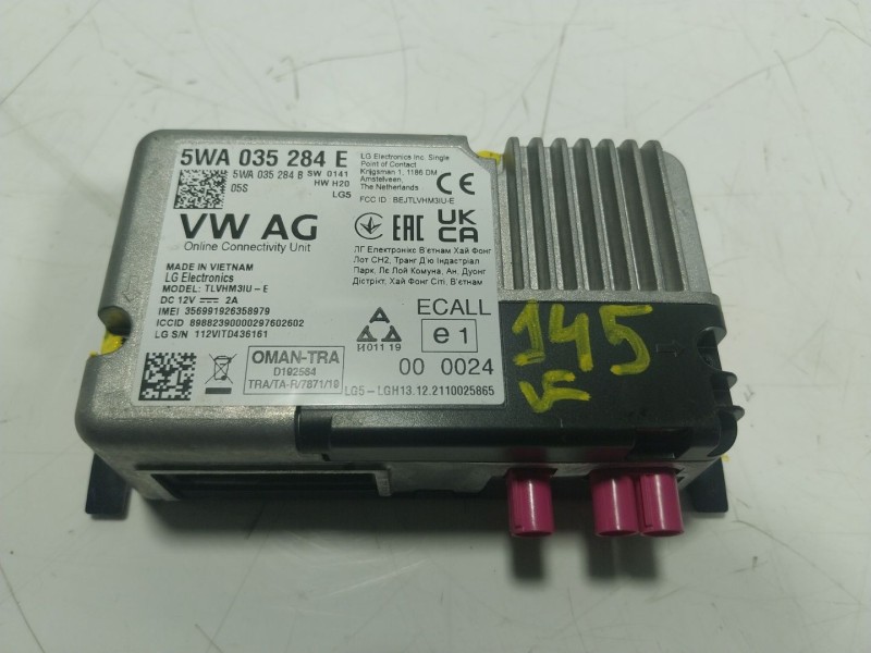 Recambio de modulo electronico para volkswagen t-cross 1.0 tsi referencia OEM IAM 5WA035284G 5WA035284E 