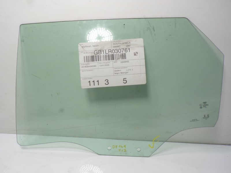 Recambio de cristal puerta trasero izquierdo para audi a1 sportback (gba) 1.0 tfsi referencia OEM IAM 82G845205  