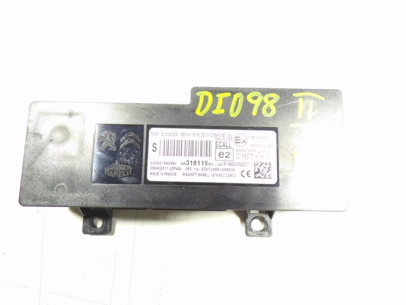 Recambio de modulo electronico para toyota proace city 1.5 dci referencia OEM IAM 9831611580 9831611580 