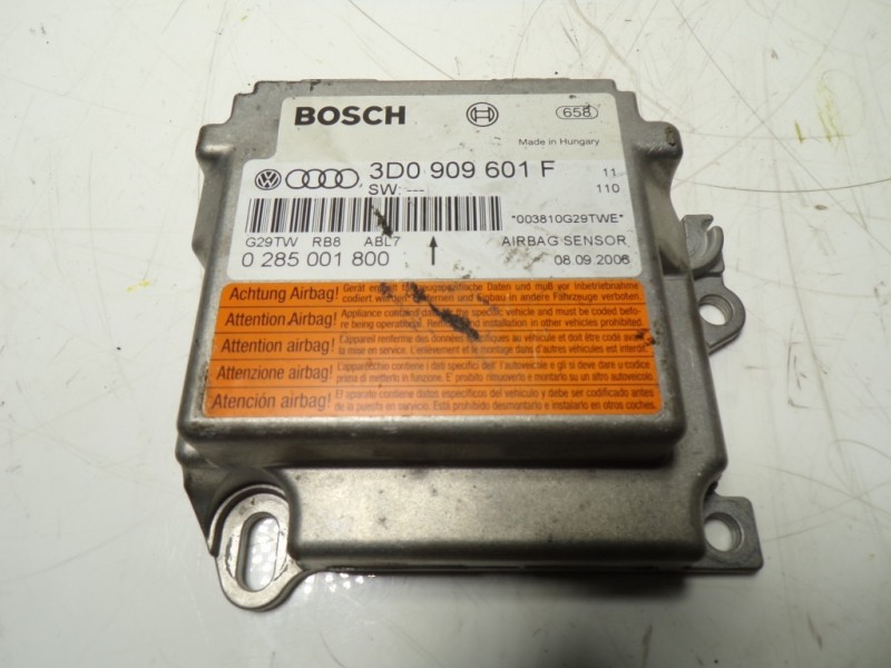 Recambio de centralita airbag para volkswagen touareg (7l6) 3.0 v6 tdi dpf referencia OEM IAM 3D0909601F00C 3D0909601F 