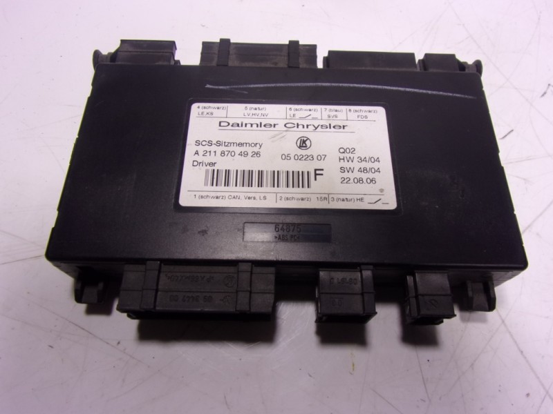 Recambio de modulo electronico para mercedes-benz clase gl (x164) 320 cdi 4-matic (164.822) referencia OEM IAM A2118704926 A2118
