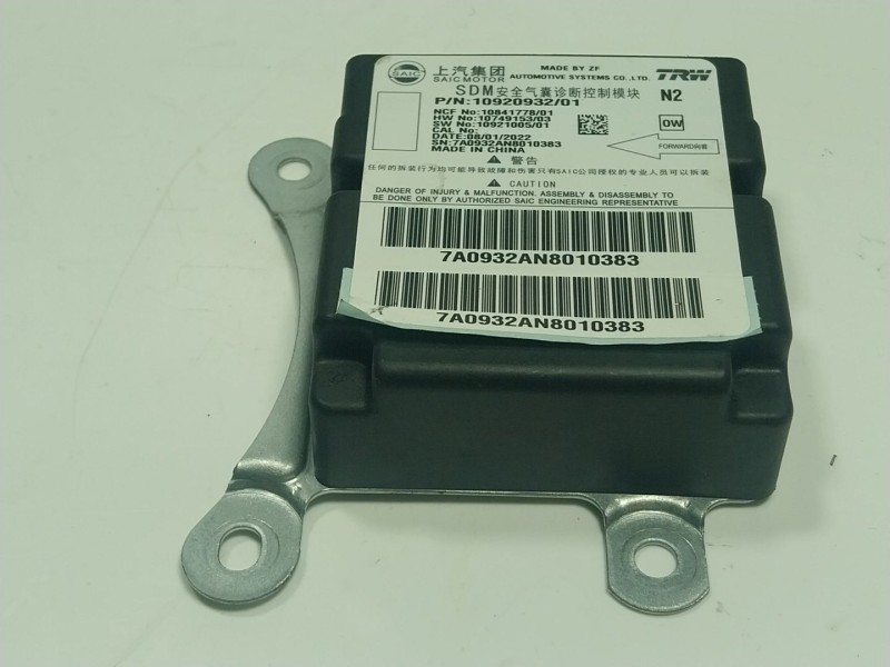Recambio de centralita airbag para mg zs suv (azs1) 1.5 vti referencia OEM IAM  1092093201 