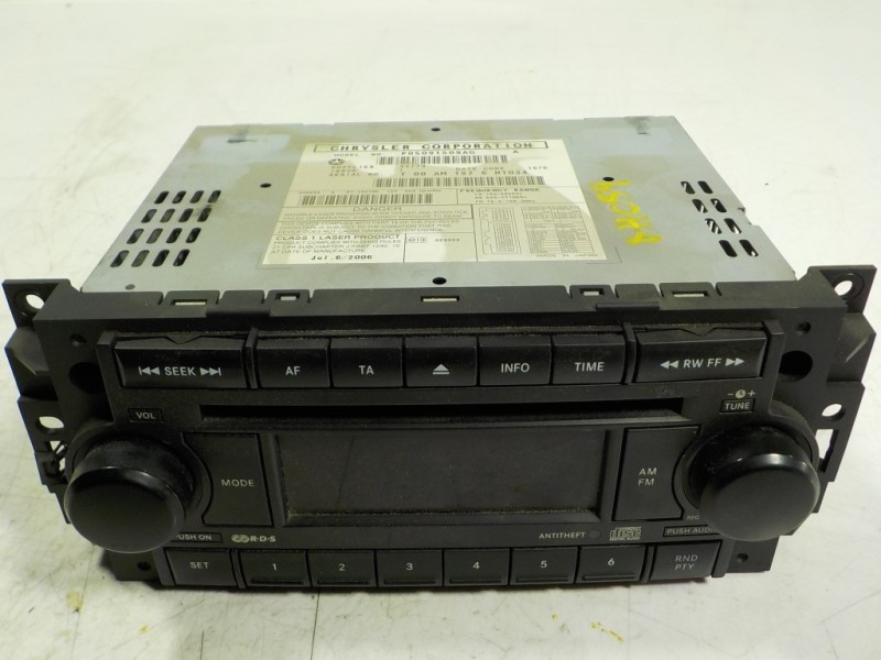 Recambio de sistema audio / radio cd para dodge caliber 2.0 16v crd cat referencia OEM IAM 5091509AF P05091509AG 
