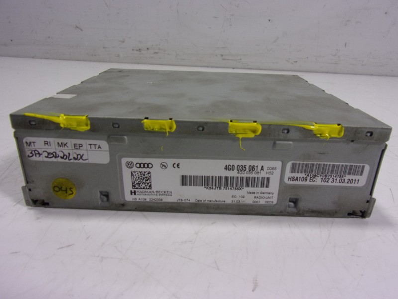 Recambio de sistema audio / radio cd para volkswagen touareg (7p5) 3.0 v6 tdi dpf referencia OEM IAM 4G0035061A 4G0035061 