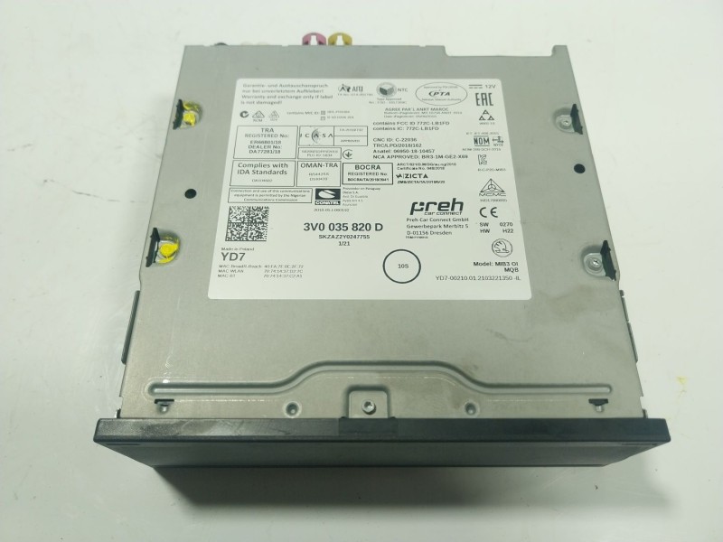 Recambio de sistema navegacion gps para skoda karoq (nu7, nd7) 2.0 tdi referencia OEM IAM 3V0035820D 3V0035820D 
