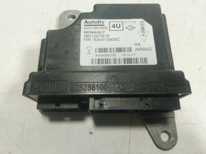 Recambio de centralita airbag para renault kadjar (ha_, hl_) 1.5 dci 110 (hla3) referencia OEM IAM 985100781R 985100781R 