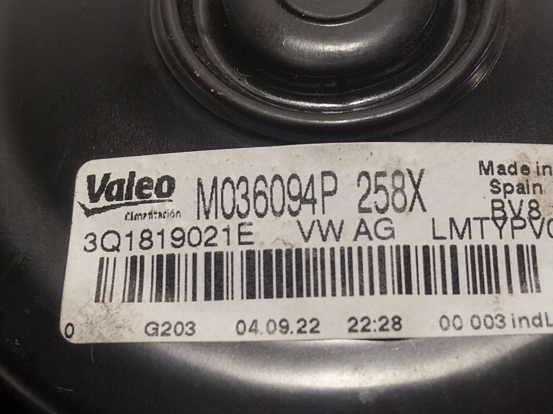 Recambio de motor calefaccion para seat leon sportstourer (kl8) style referencia OEM IAM 5WB819021A 3Q1819021E 5WA907521