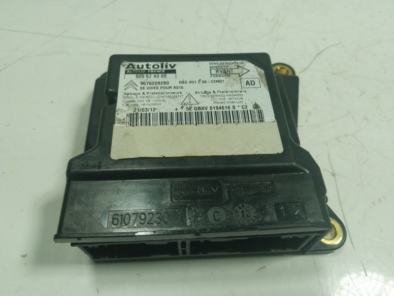 Recambio de centralita airbag para citroën c3 1.1 referencia OEM IAM 9803832380 9676209280 