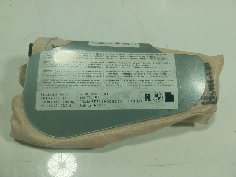 Recambio de airbag lateral delantero derecho para bmw serie 5 lim. (f10) 3.0 turbodiesel referencia OEM IAM 72127949996 86917025