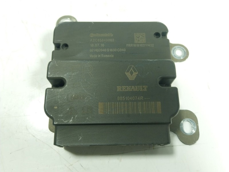 Recambio de centralita airbag para renault zoe 68 kw referencia OEM IAM  985104074R 