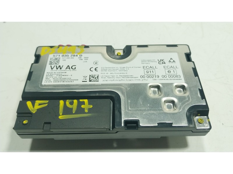 Recambio de modulo electronico para volkswagen tiguan 1.5 tsi referencia OEM IAM  571035284D 