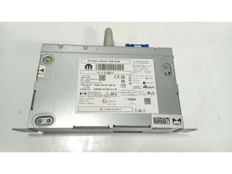Recambio de sistema audio / radio cd para fiat 600 1.2 mild hybrid referencia OEM IAM  9830226080 9698881780